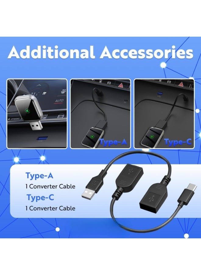 Professional 2-in-1 Wireless CarPlay & Android Auto Adapter - True Wireless Conversion Dongle - Plug-and-Play USB Adapter for iPhone & Android - High-Speed Bluetooth Car Adapter - Image 2